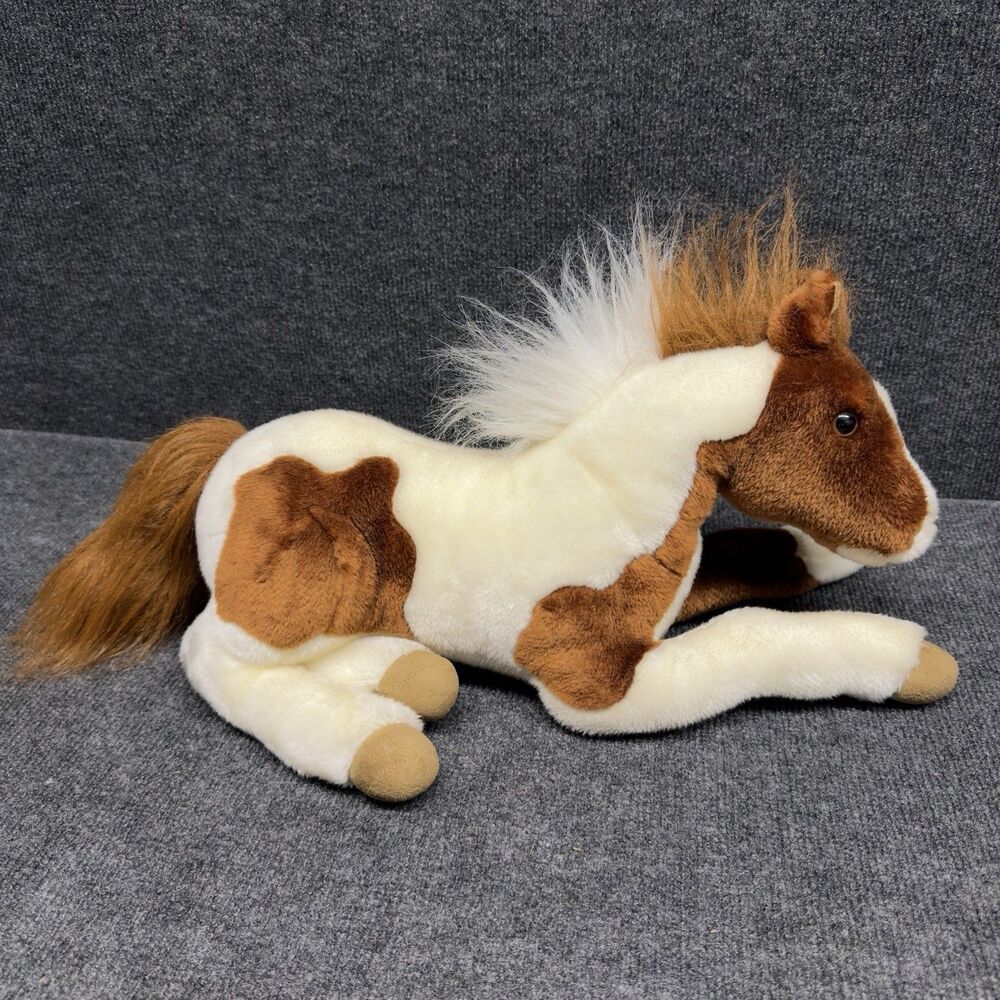 Breyer Plush Brown White Paint Horse Pony Laying Down Stuffed Animal 2005 Pony